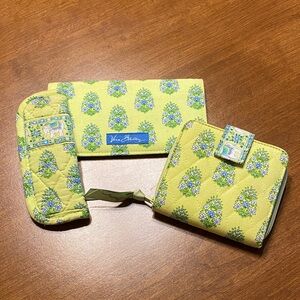 Vera Bradley Wallet Checkbook Cover and Eyeglass Case Retired Citrus Pattern